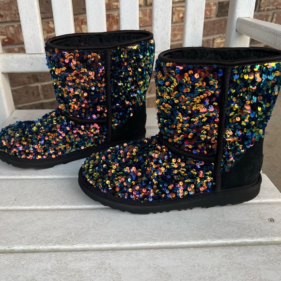 Ugg classic sequin boots. Mini stellar multi color. - Picture 8 of 8
